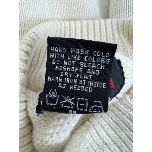 Design Originals Studio Winter Sweater Women's Medium Cream Gray Embroidery - Picture 9 of 10